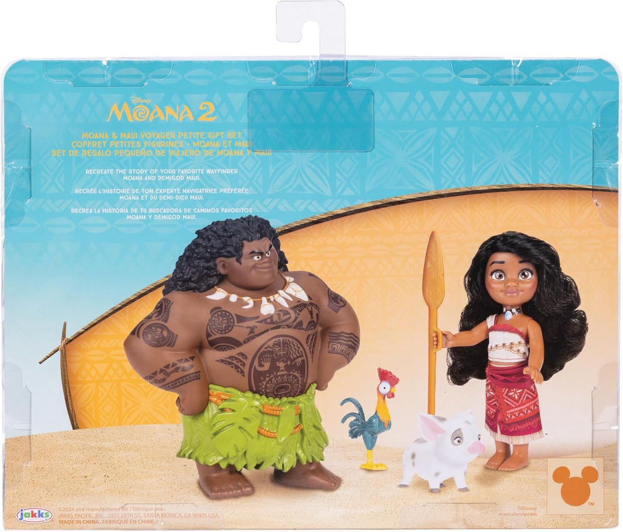 Muñecas Moana y Maui, Disney, Pua y Hei Hei, 6 pulgadas