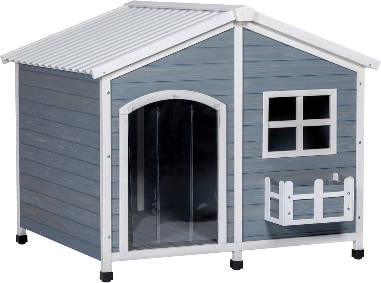 Casa para perros extra grande para exteriores con techo PVC