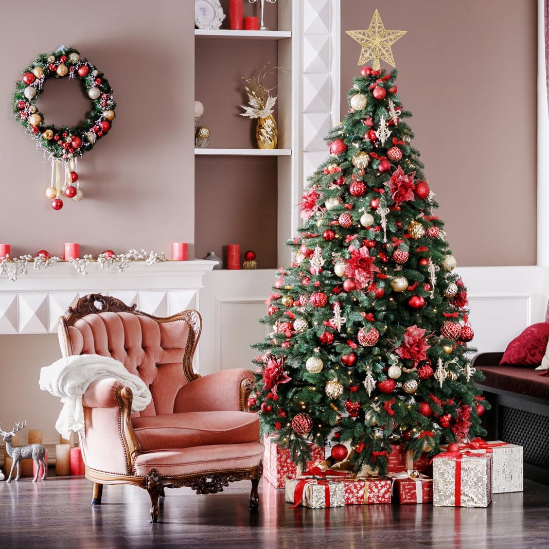 Árbol de Navidad Artificial KTKDE 7.5ft, 1450 puntas, 300 LED