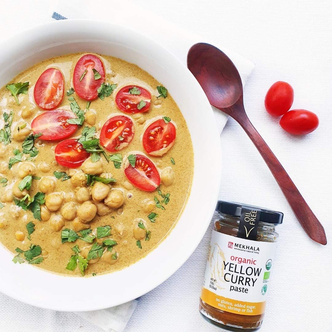 Pasta de curry amarilla tailandesa orgánica sin gluten