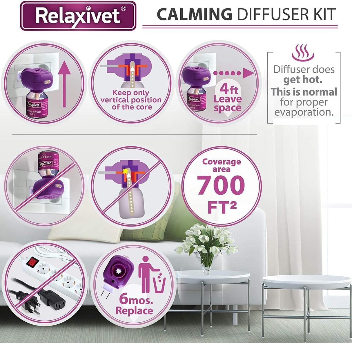 Difusor calmante para gatos Beloved Pets color rosa