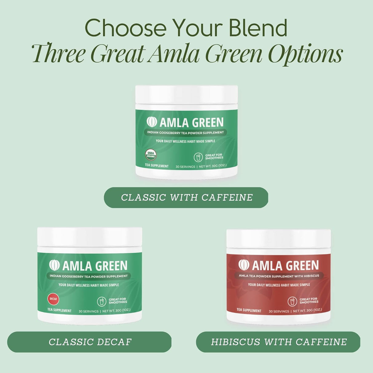 Suplemento en polvo de superalimento de té 30 porciones