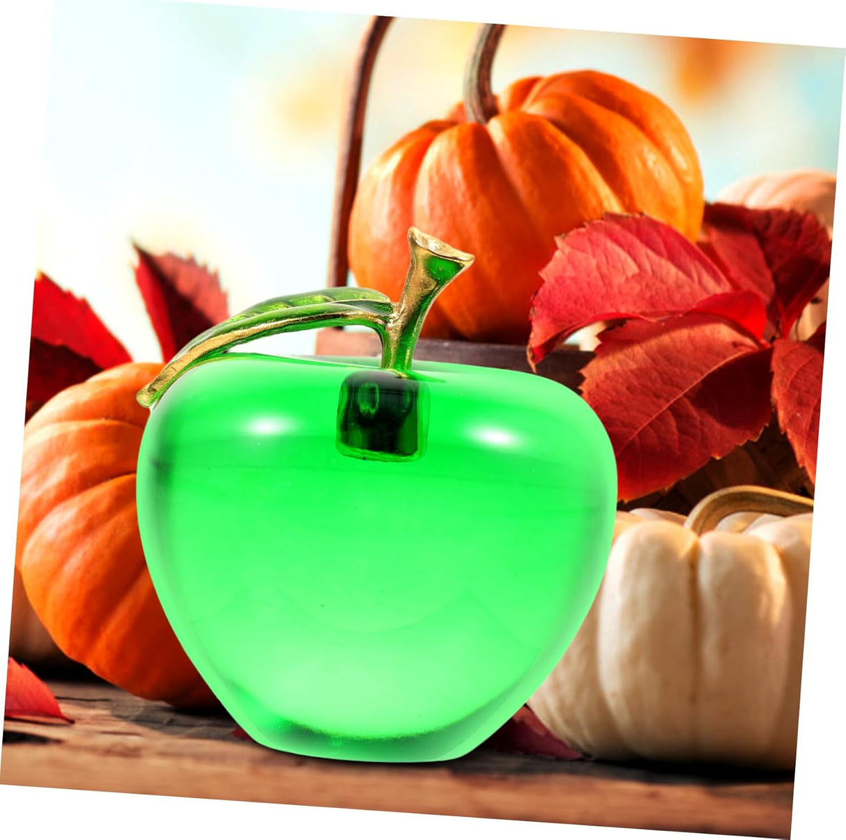 Adorno de Manzana de Cristal PRETYZOOM, Decoración Navideña