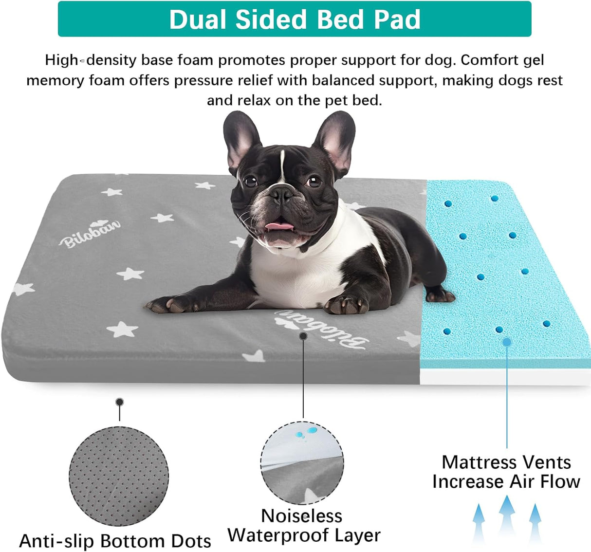Cama ortopédica impermeable para perros grandes, memoria