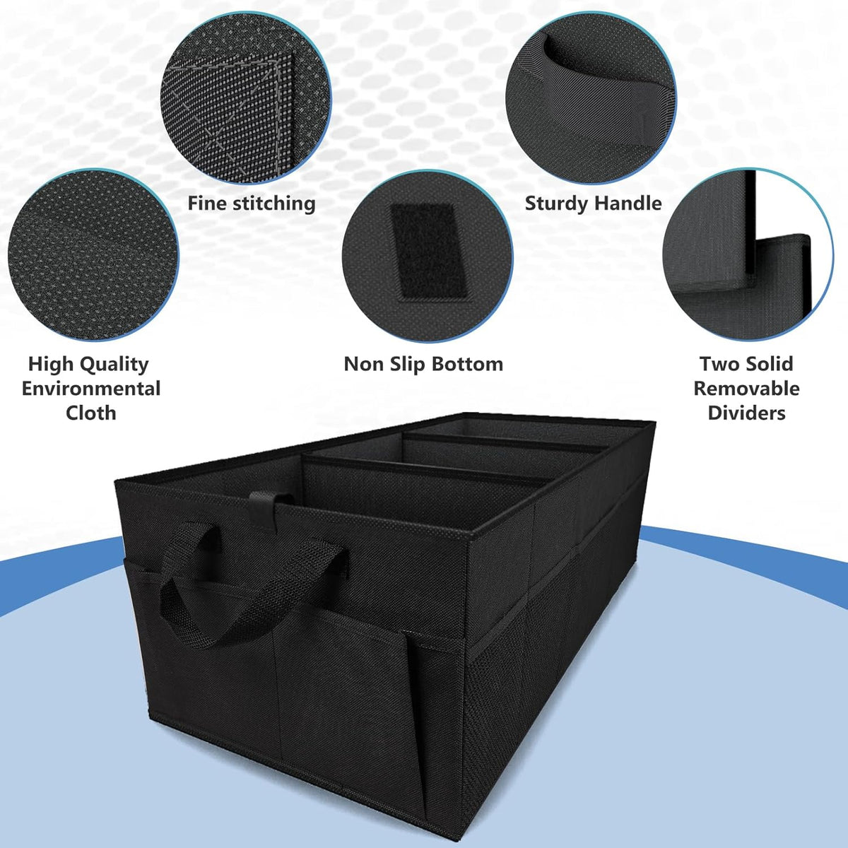 Organizador de Maletero MIU COLOR, Capacidad 70L, 12 Bolsillos