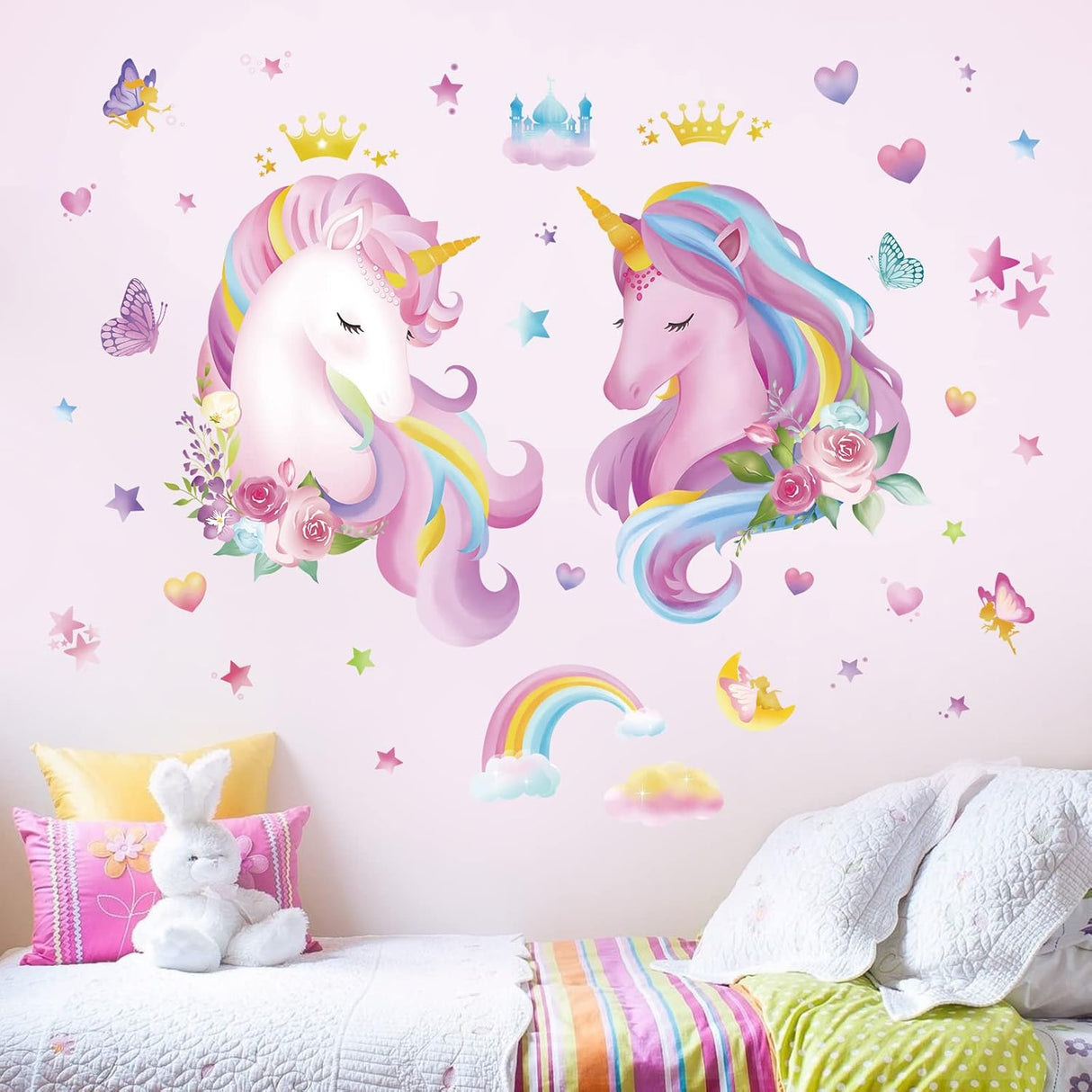 Decalmile Vinilos de Pared Unicornio para Habitaciones Infantiles