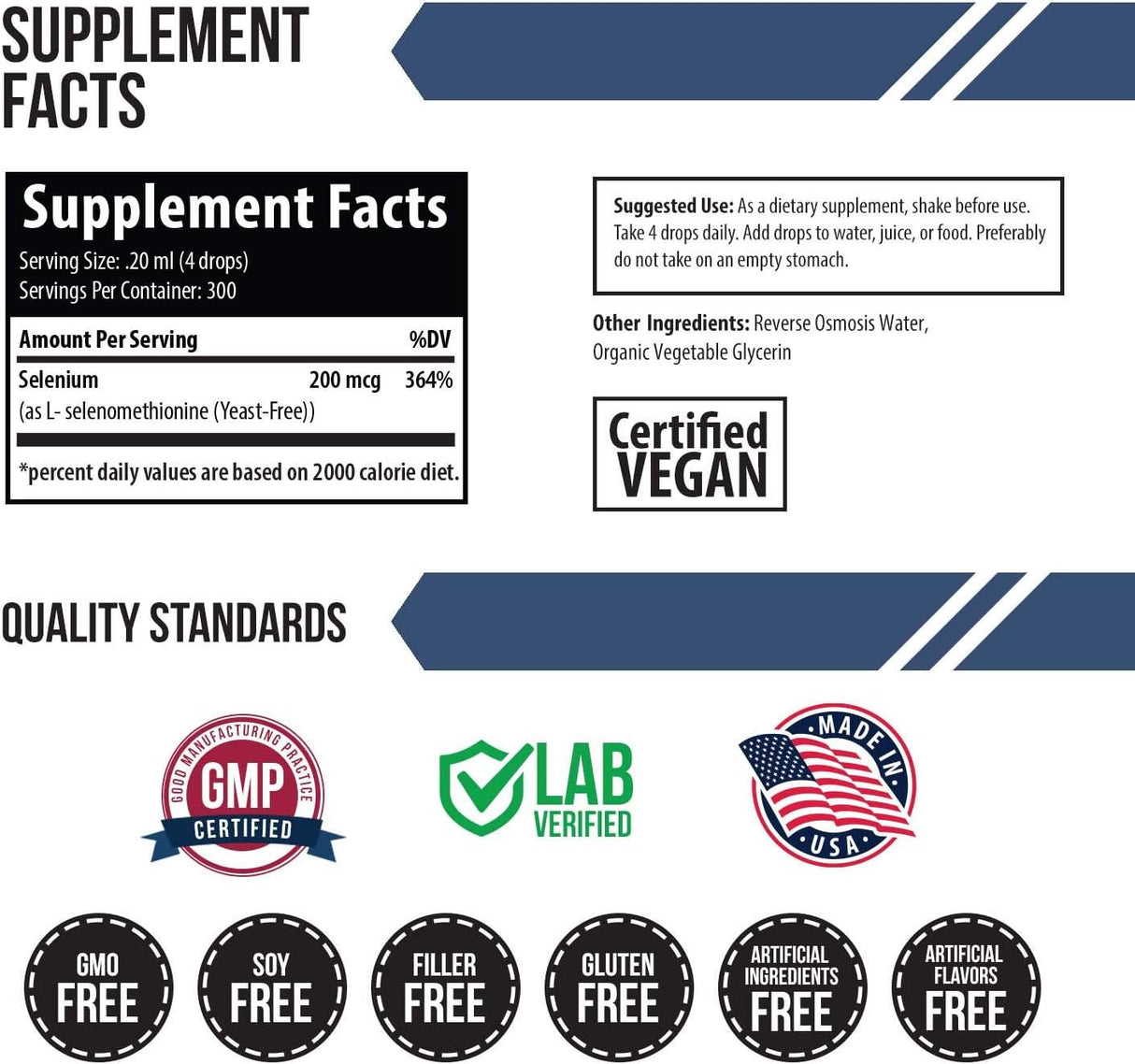 Suplemento Selenio 200 mcg forma de selenometionina 59 ml