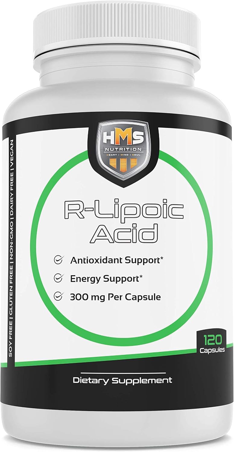 Suplemento Ácido R-lipoico 300 mg por cápsula, 120 unidades