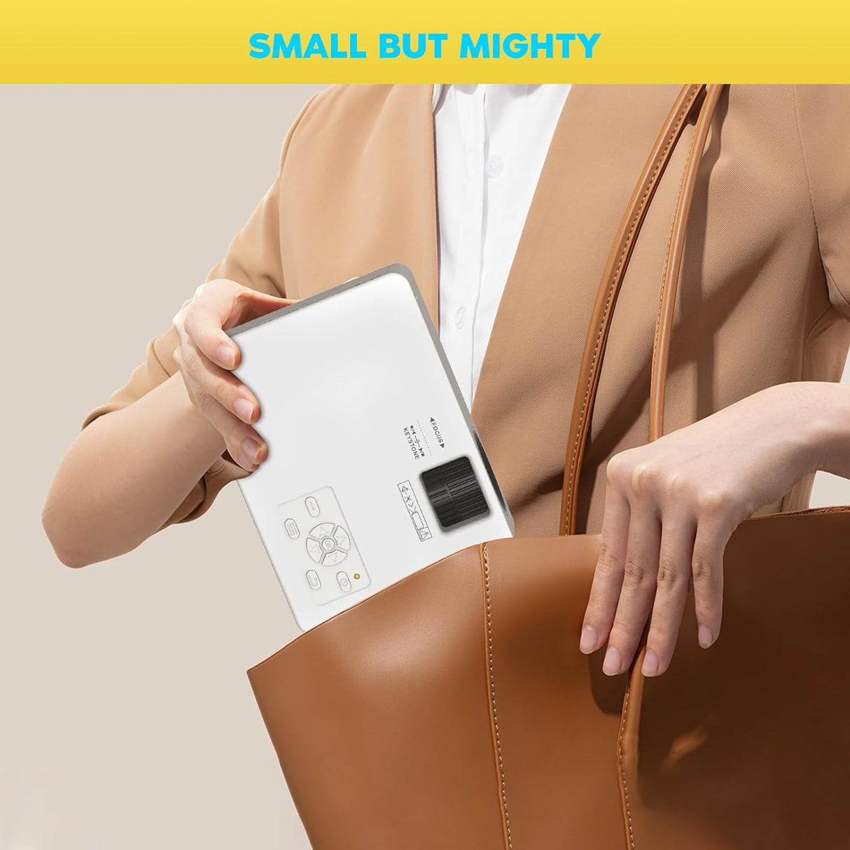 Proyector Bluetooth Mini, Full HD 1080P, Portátil y Compacto