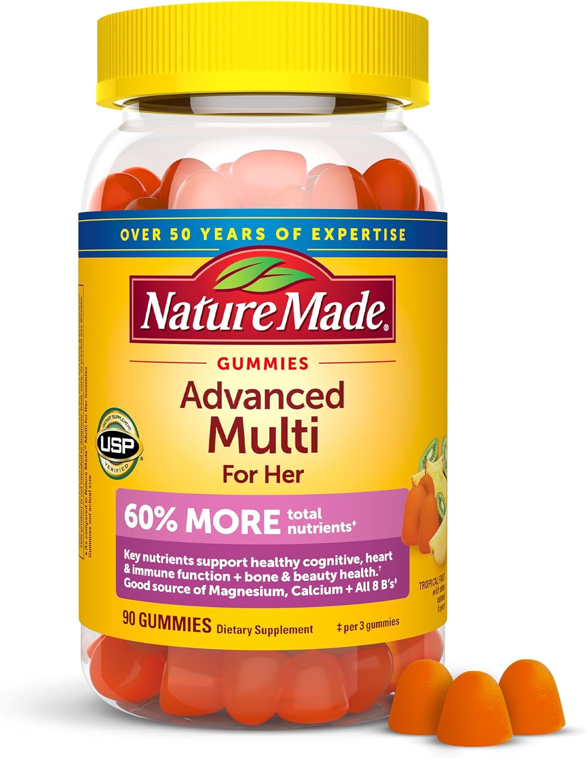 Gomitas Multivitamínicas para Mujer Nature Made, 90 Gummies