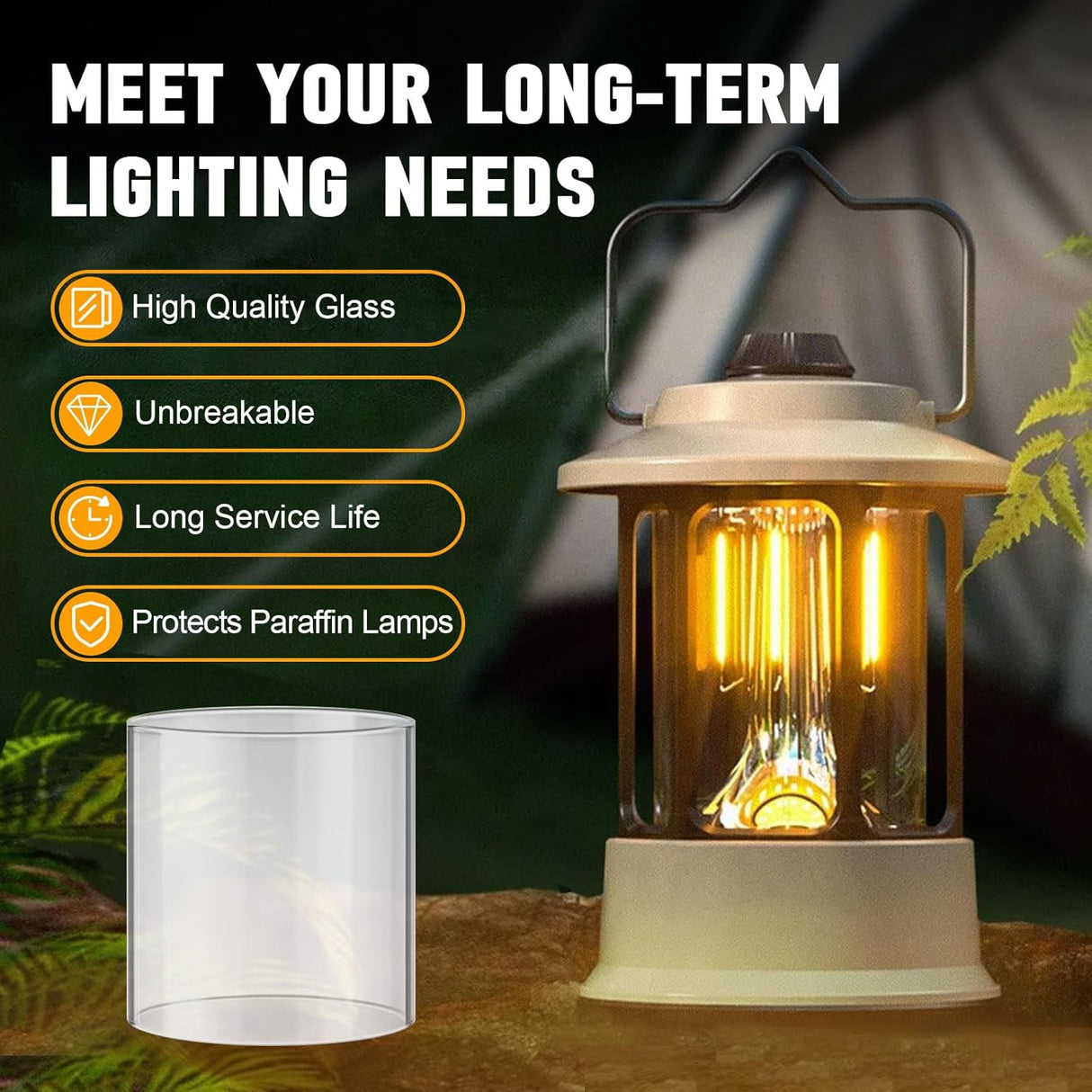 Repuesto de Cristal para Linterna Coleman 288, Accesorios Camping