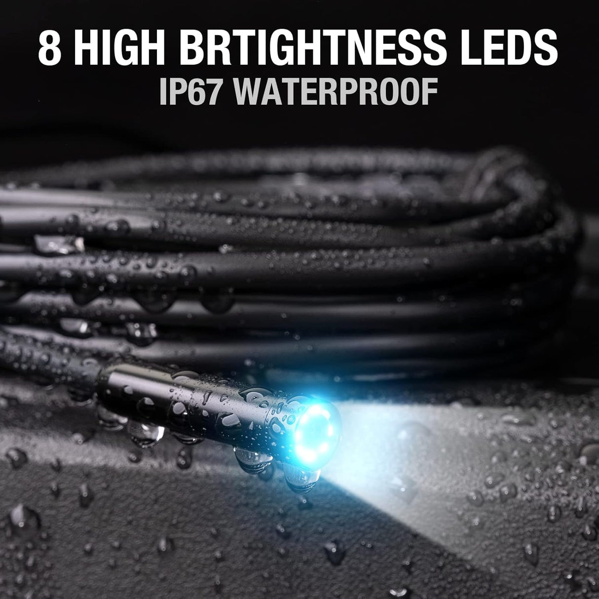 Camara de inspeccion endoscopio con 8 luces led