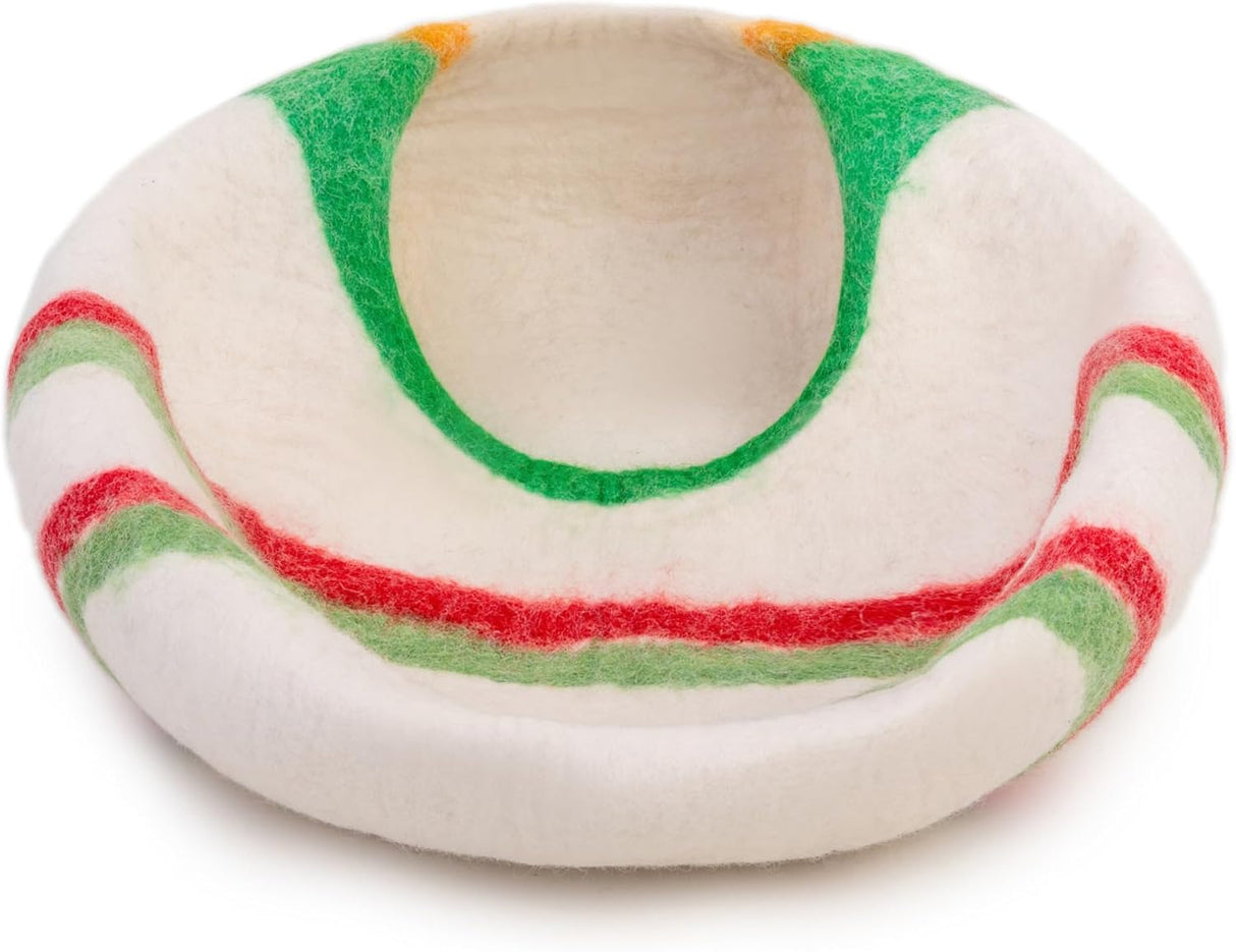 Cueva para Gatos Woolygon - 100% Lana Merino, Diseño Plegable