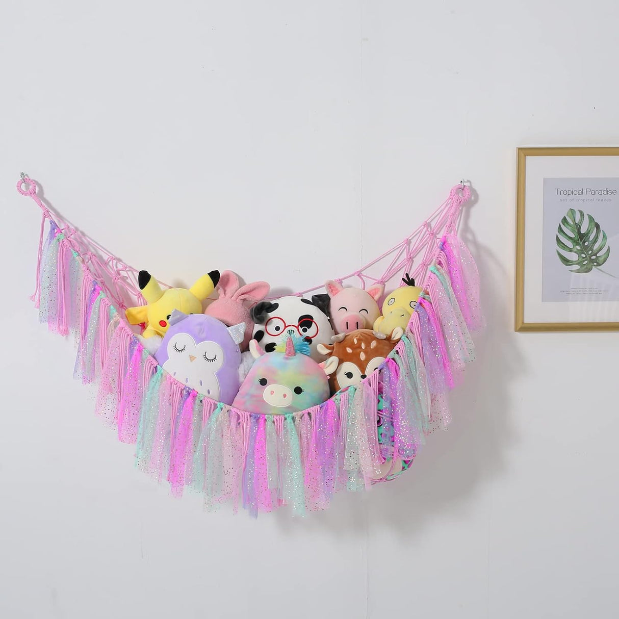 Hamaca de Peluches VISATOR, Macramé Ecológico, 55x42x42