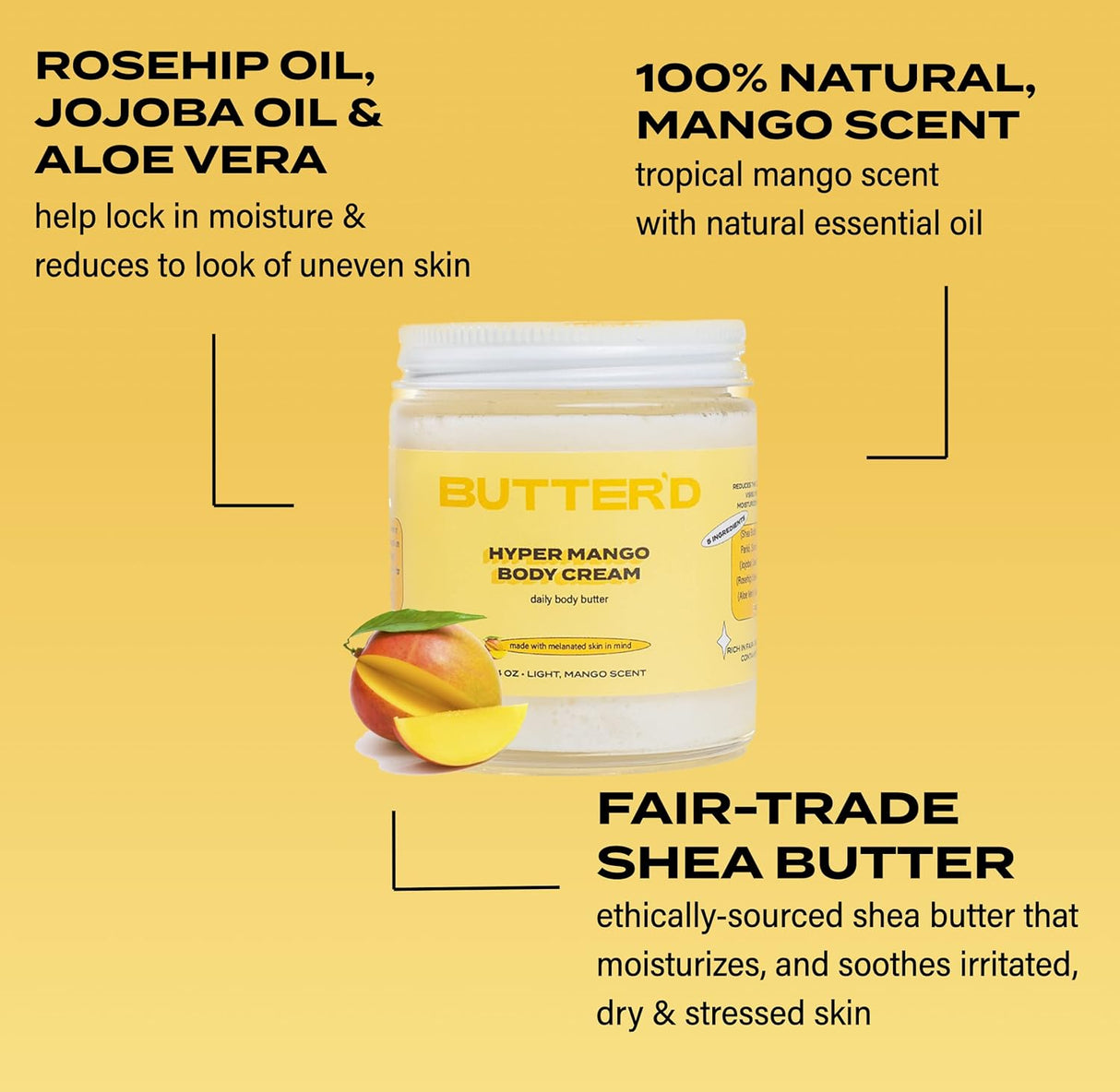 Crema Corporal Hiper Mango Hidratante con Vitamina C y Aceites