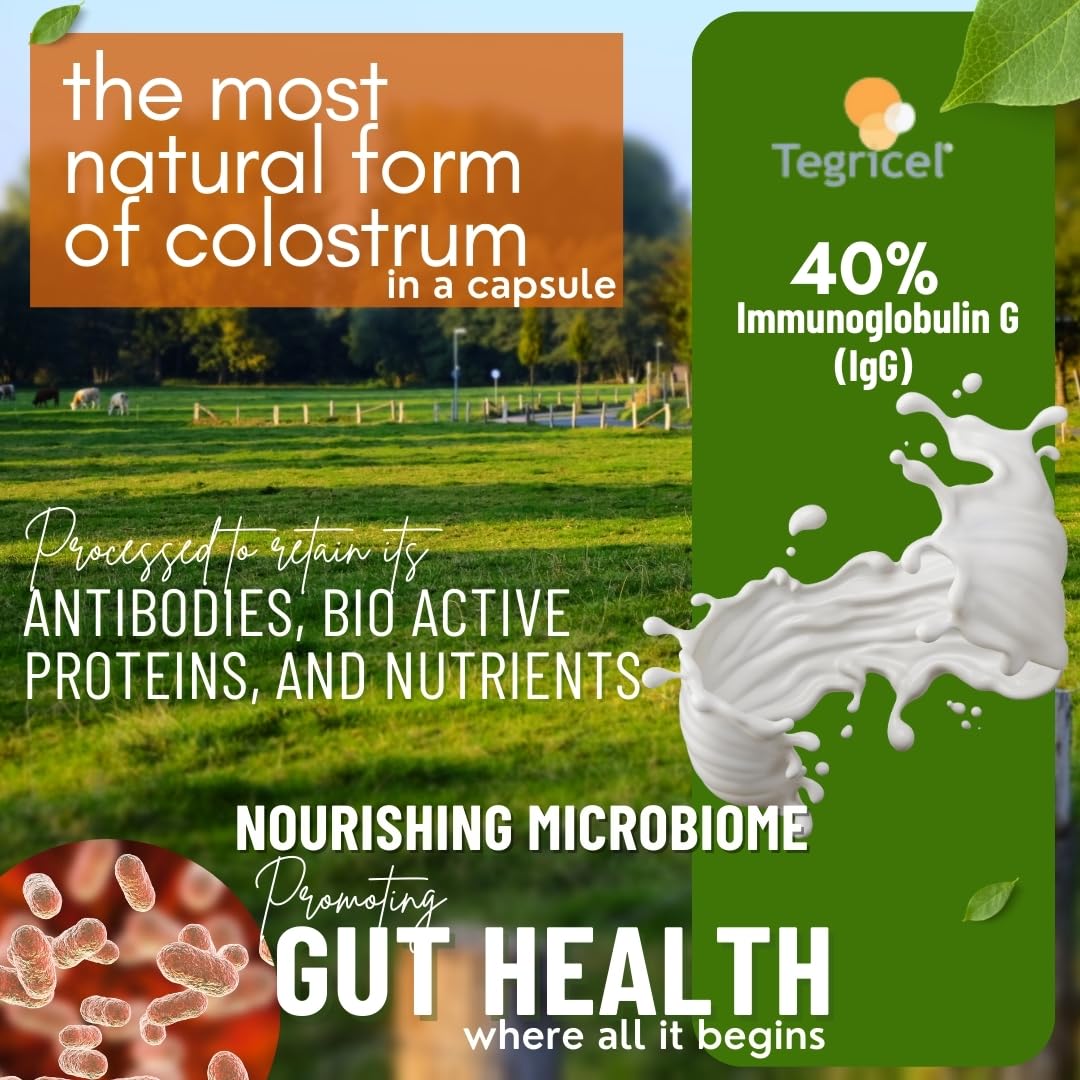 Cápsulas Mega-Colostrum 1000 mg, Salud Digestiva e Inmunidad