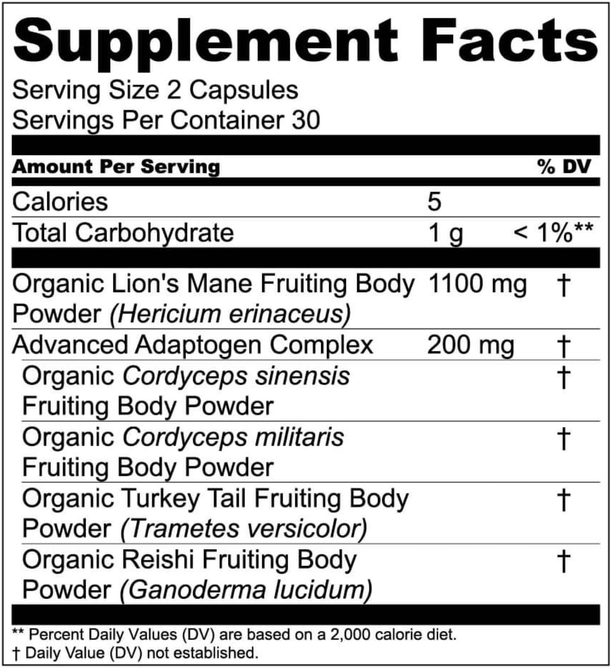 Suplemento de hongos melena de león para apoyo cerebral