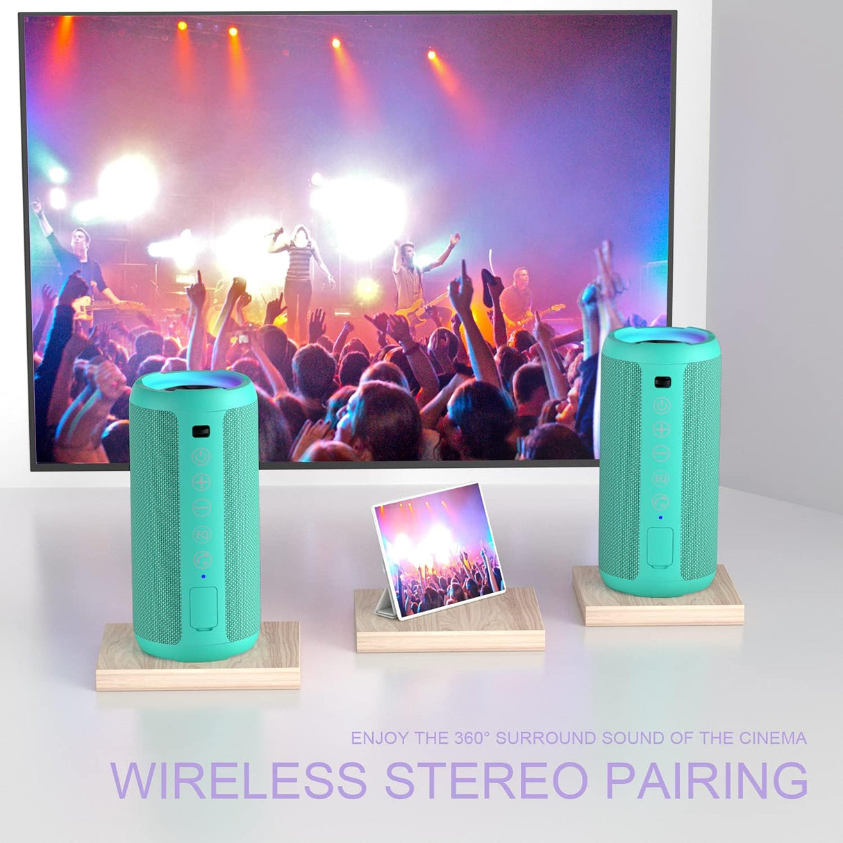 Parlante Bluetooth 5.0 portátil para exterior, inalámbrica