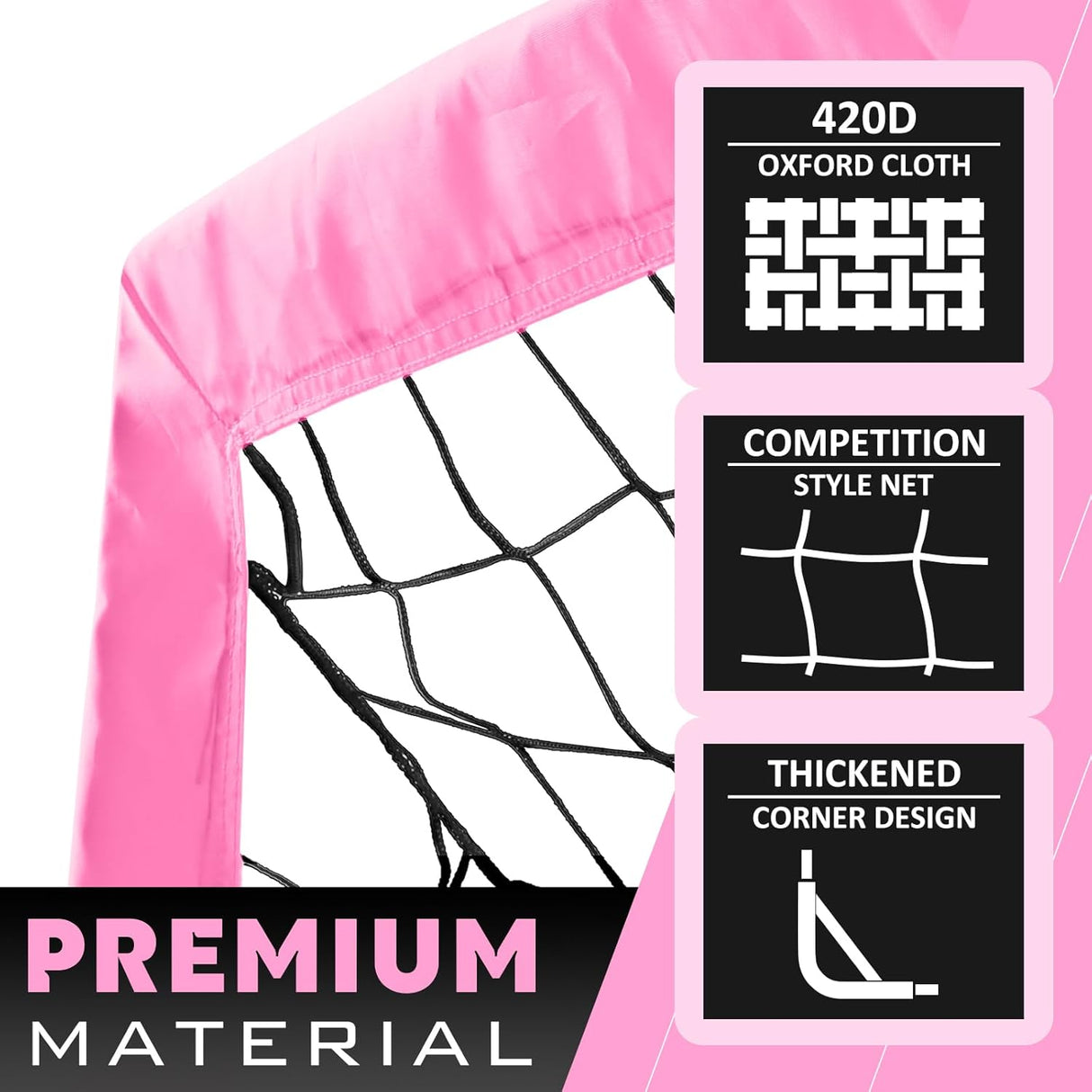 Porteria de futbol super ligera y portátil con red y bolso