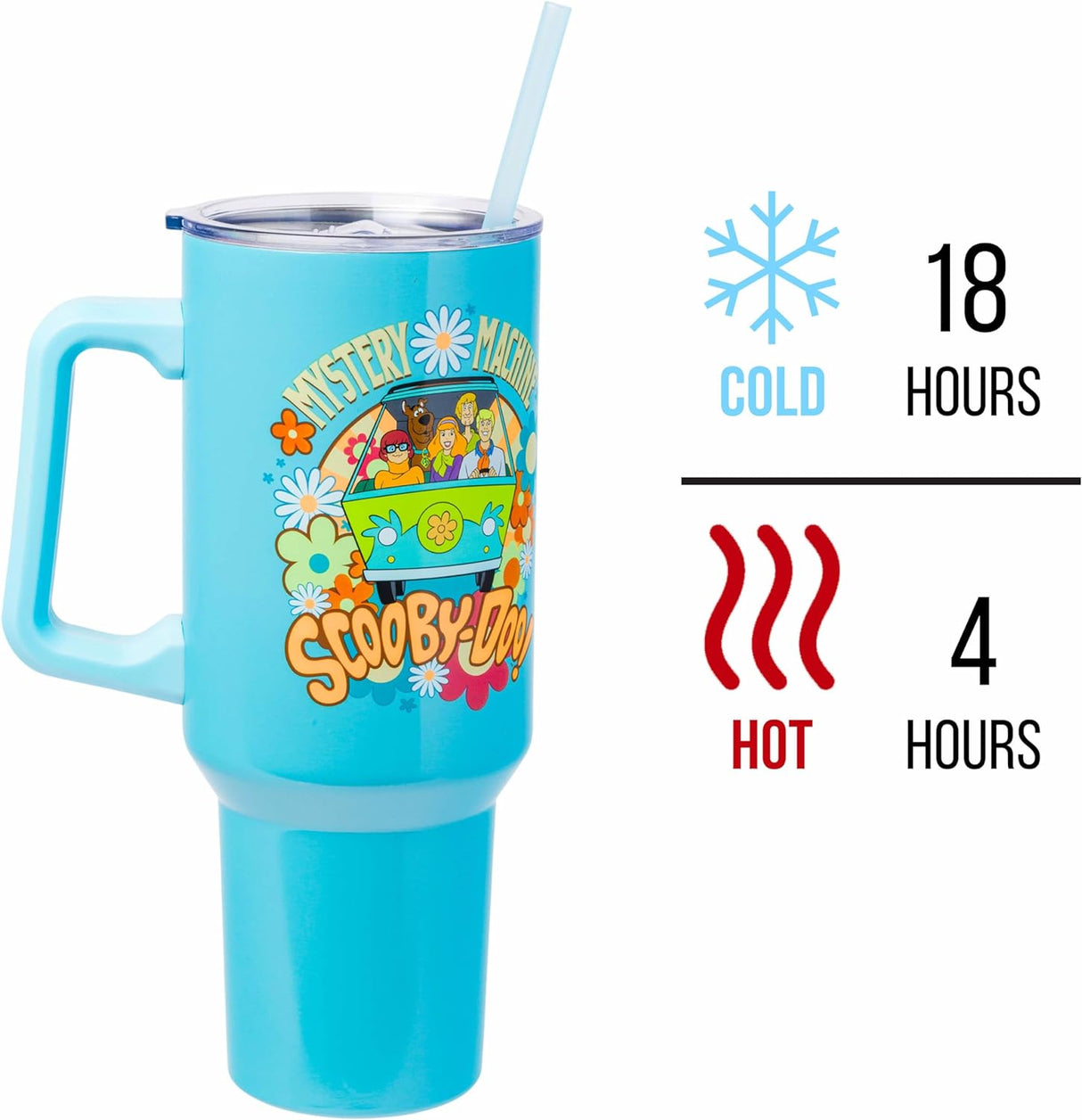 Taza de Acero Inoxidable Scooby Doo 40 oz con Asa y Popote