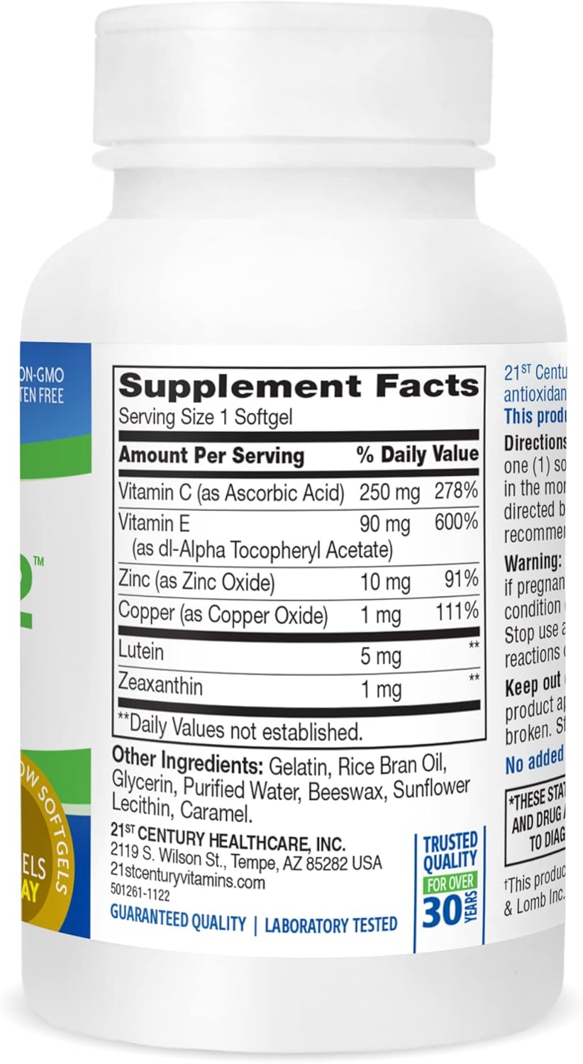 21st Century Healthy Eyes SuperView 2 Softgels, 120 unidades