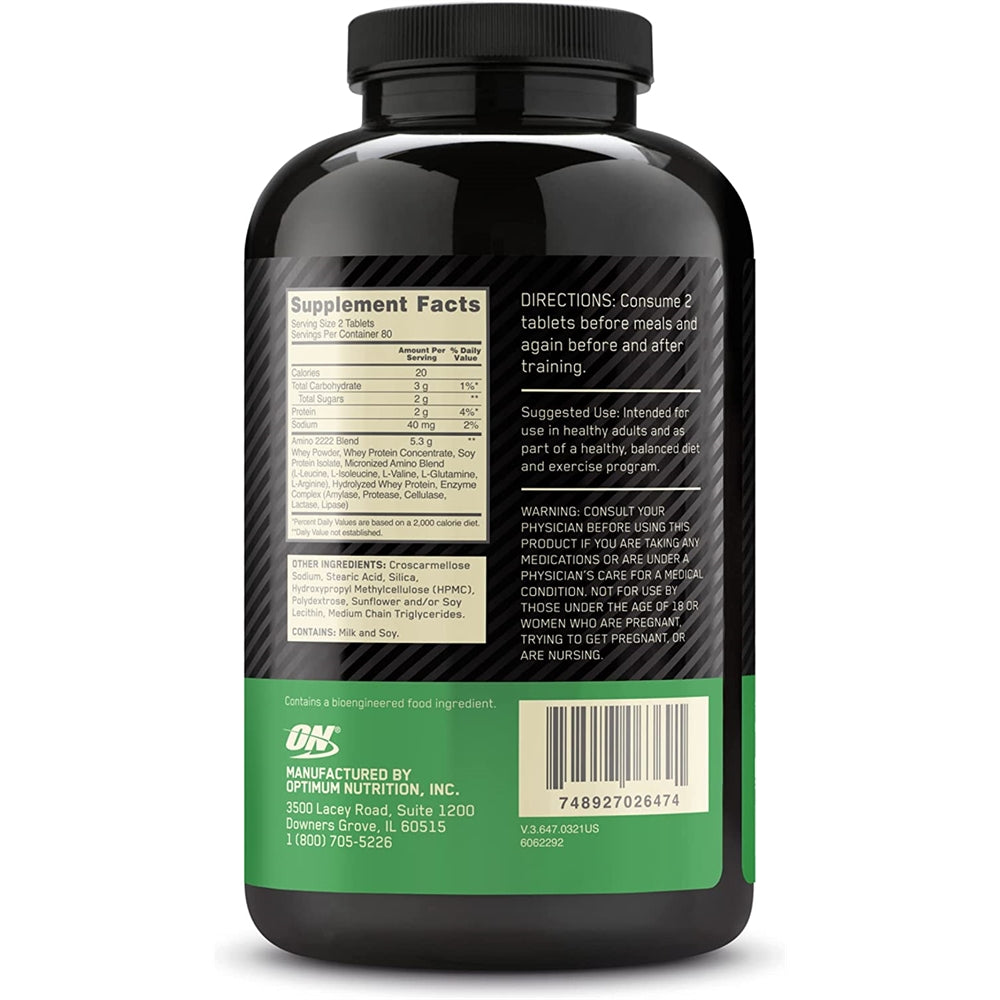 Suplemento Superior Amino 222 Tabletas aminoácidos 160 und