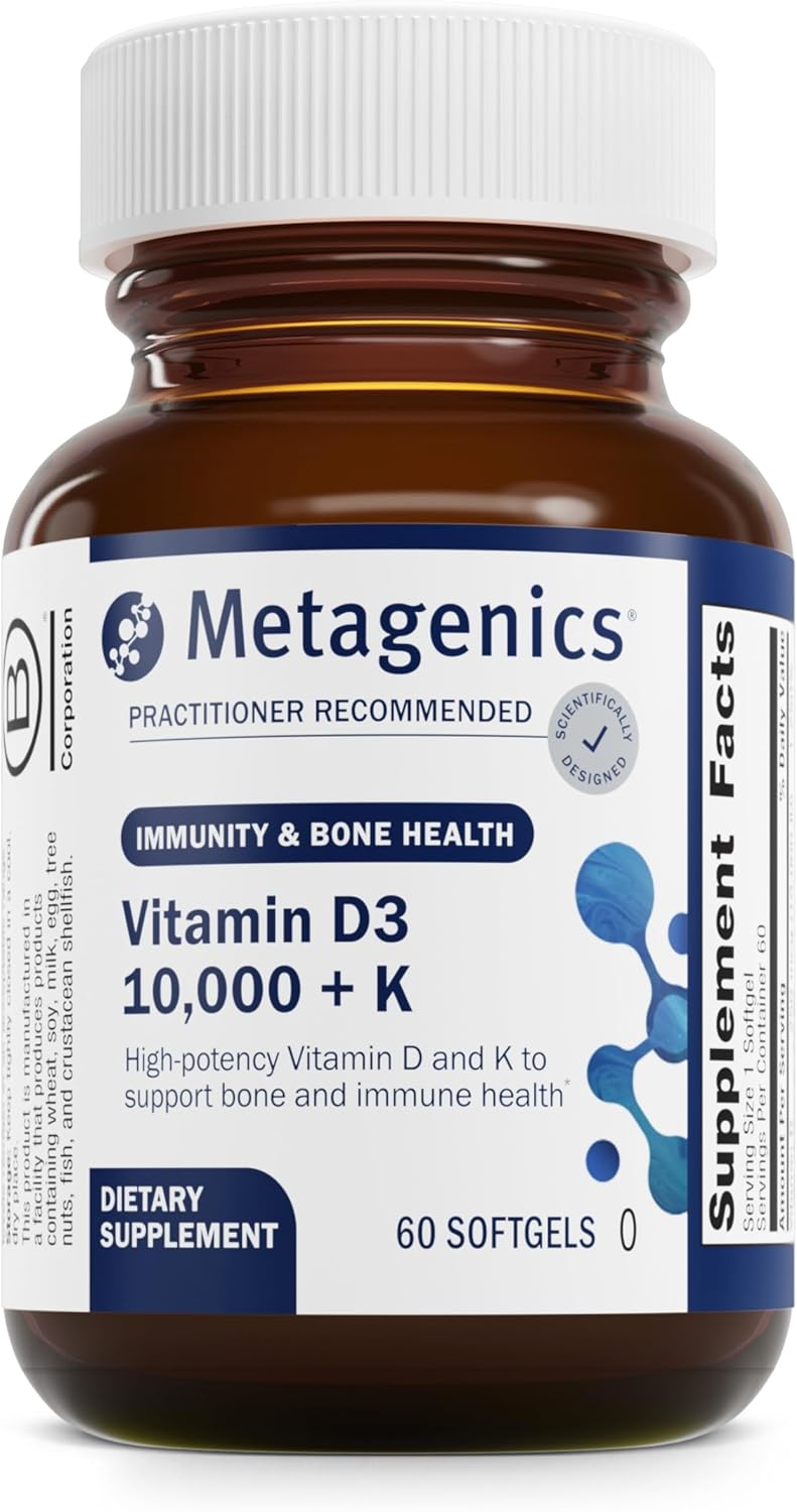 Suplemento de Vitamina D3 + K - Metagenics - 60 Softgels