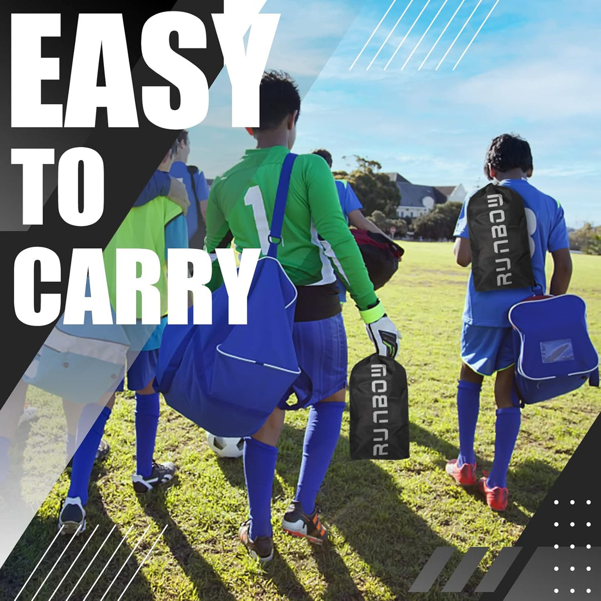 RUNBOW Portería de fútbol portátil para niños de 5x3 pies