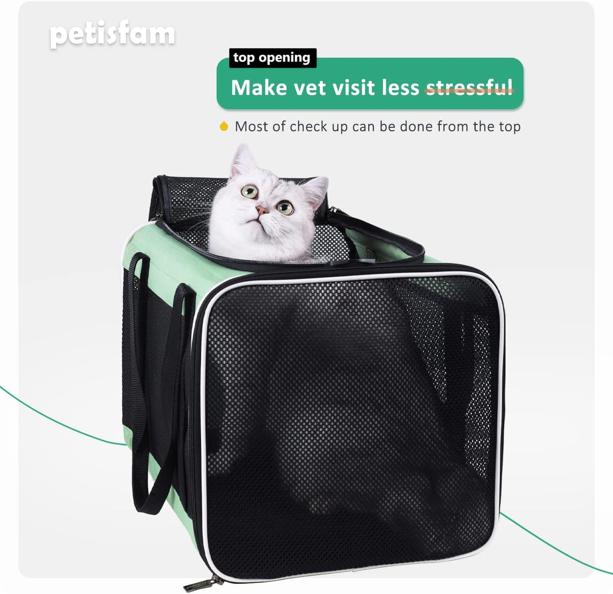 Transportadora Petisfam para Gatos y Perros Pequeños, Cómoda