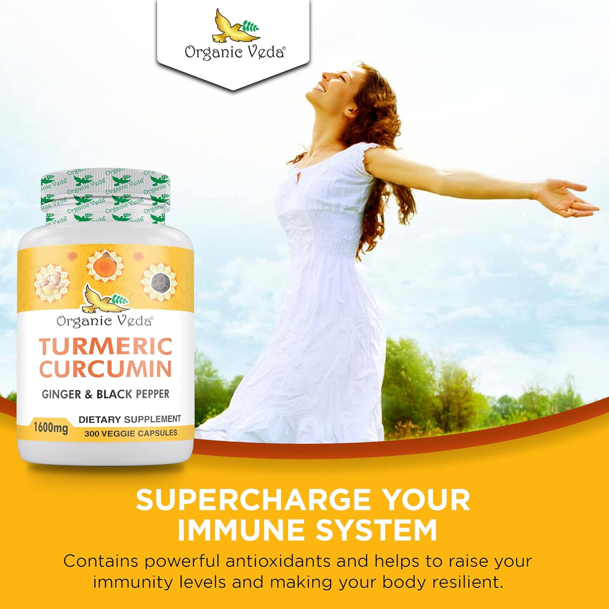 Cápsulas de Cúrcuma y Jengibre con Pimienta Negra