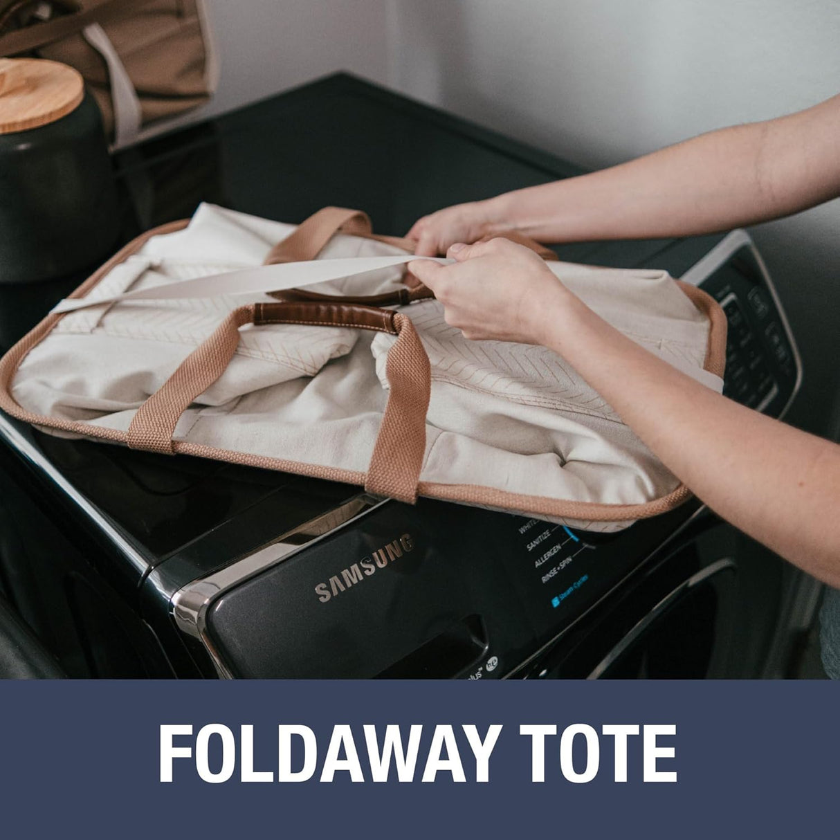 Cesta de Ropa Plegable CleverMade, Grande, 2 Piezas, XL