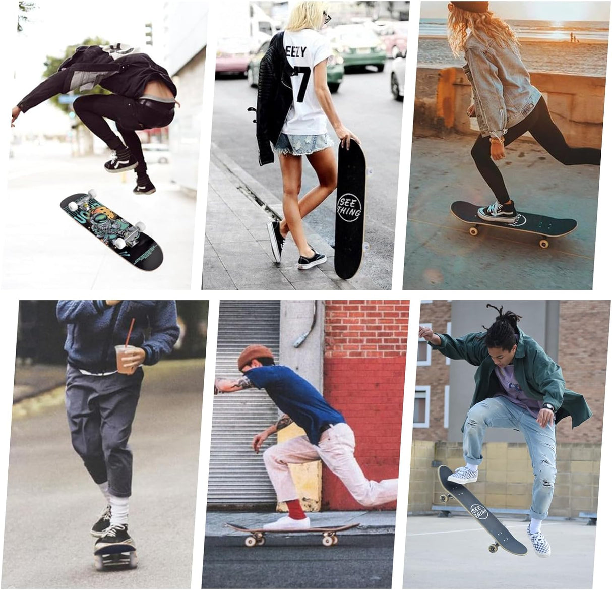 Skateboard estándar de 31" con camiones pro y herramienta T