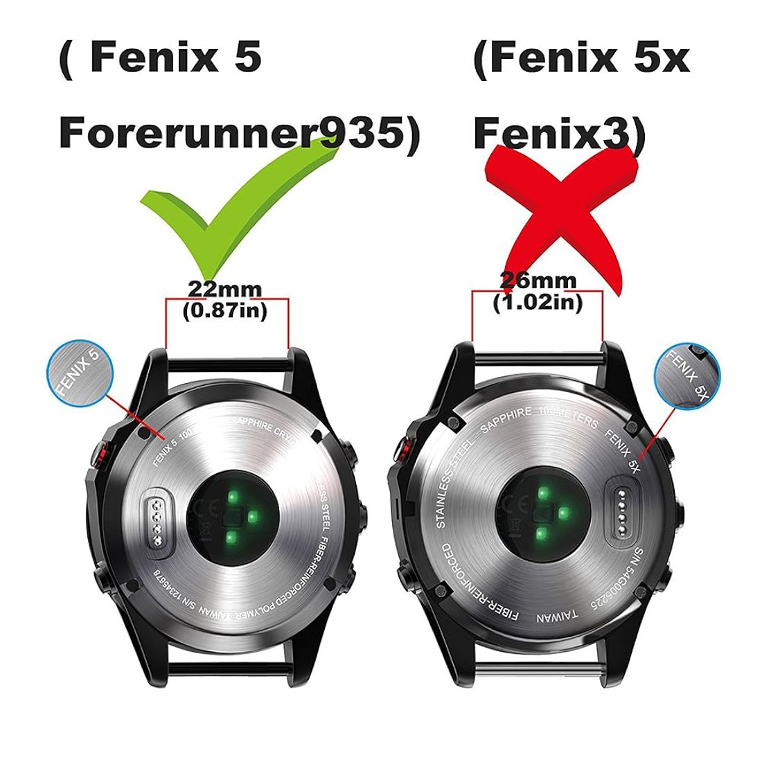 Compatible Band 22mm Ancho Correa de reloj