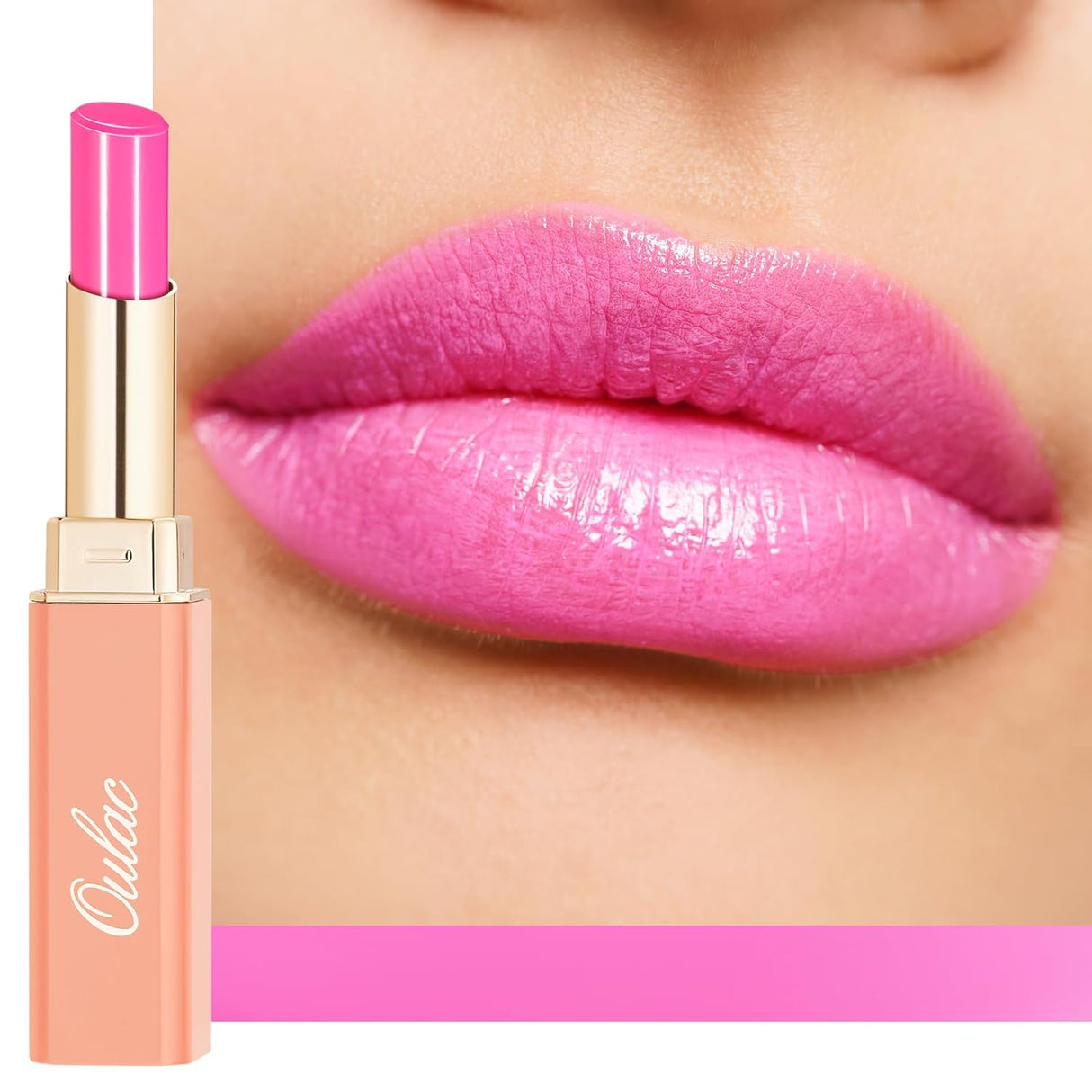 Labial Hidratante 2 en 1 Brillo Rosa Vegano para Labios Secos