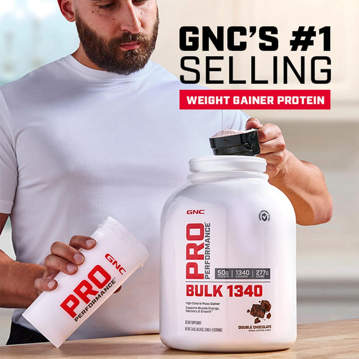 Suplemento GNC Pro Performance Bulk 1340 Energía Muscular