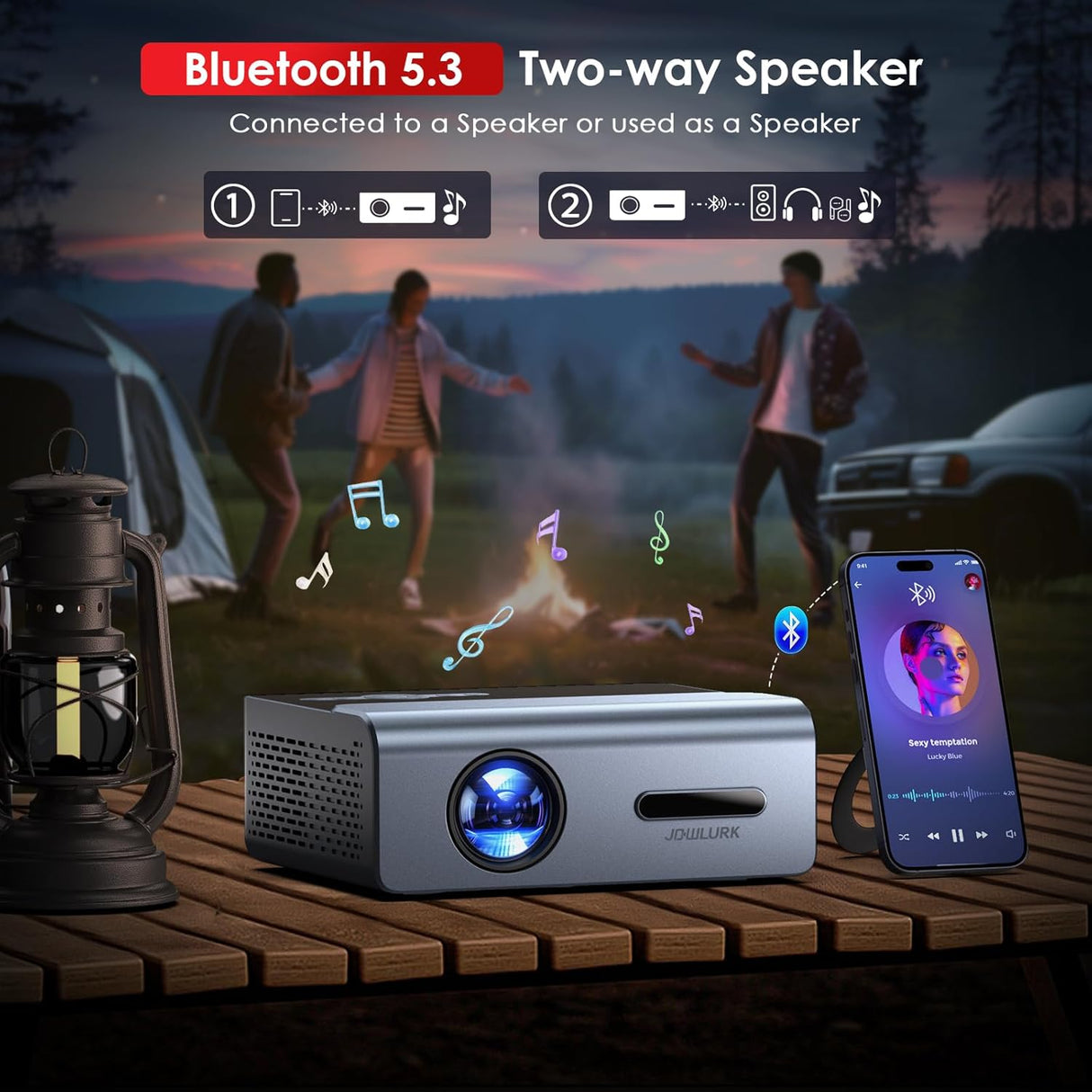 Proyector JOWLURK 20000L 4K Wifi Bluetooth, Auto Keystone