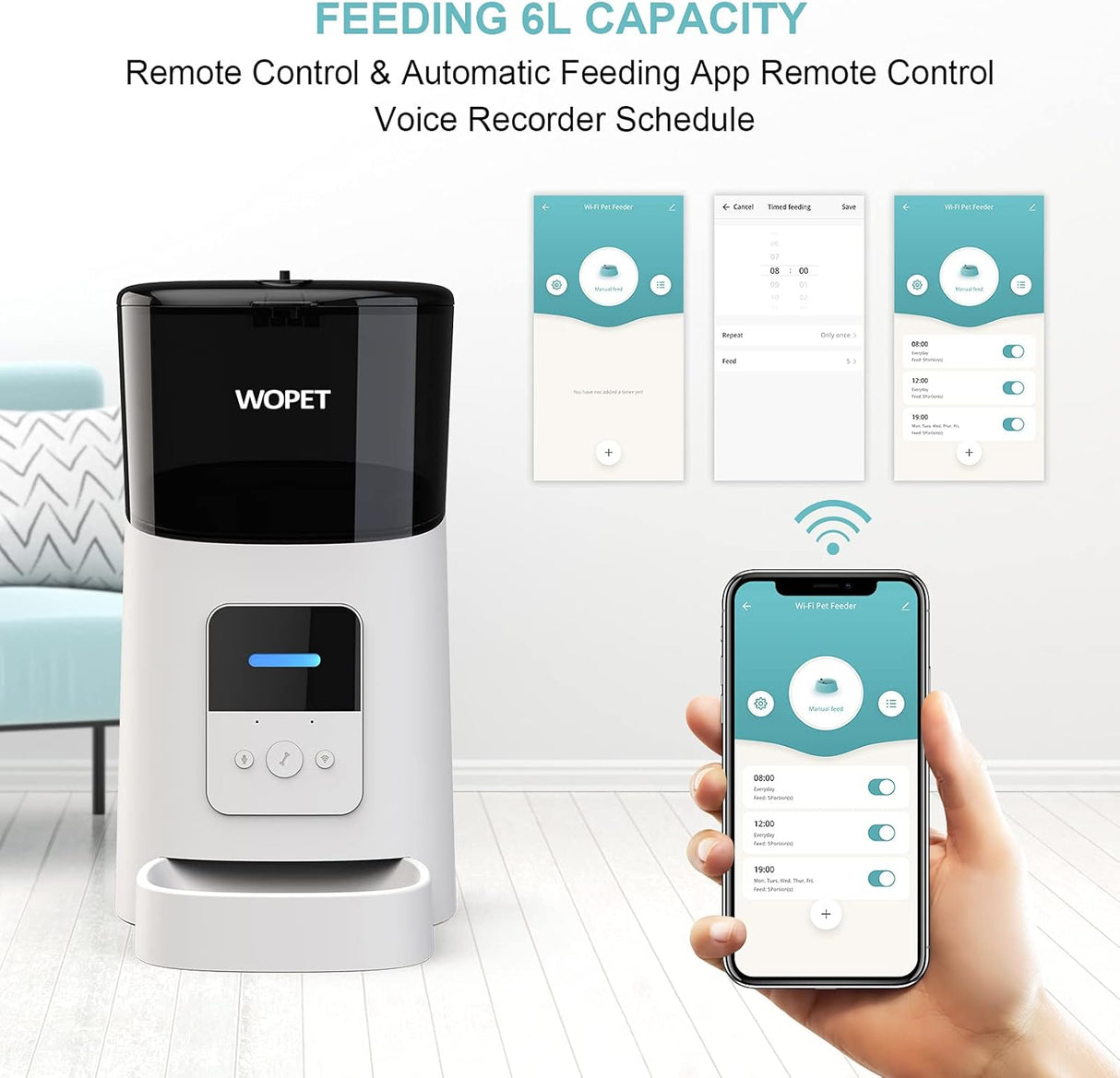 Comederos y Bebederos automático para gatos de 6 L