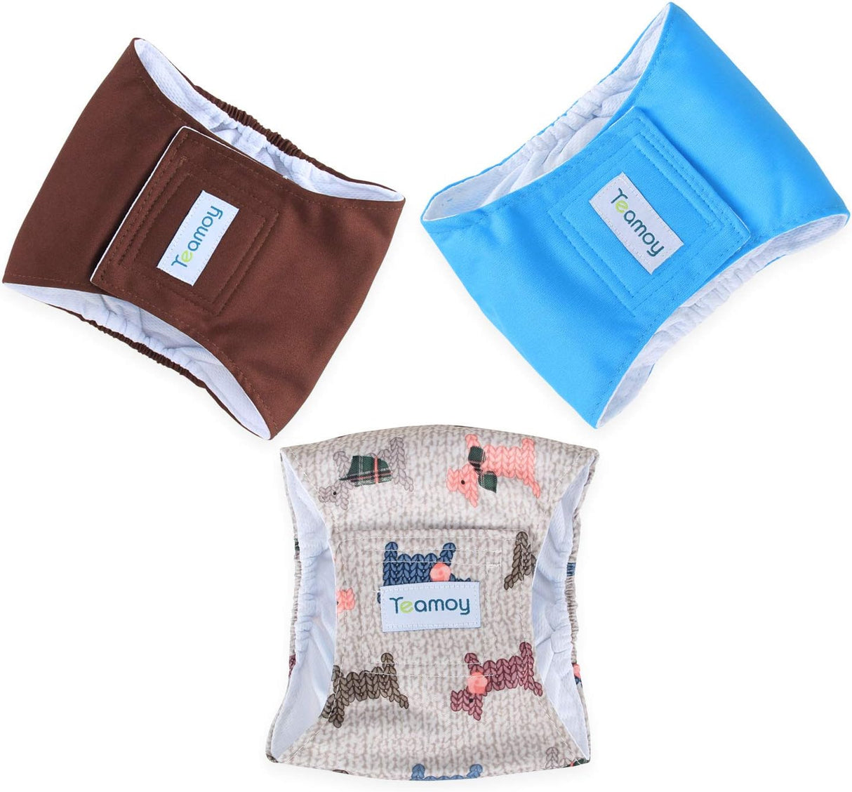 Pañales envolventes reusables para perros Teamoy