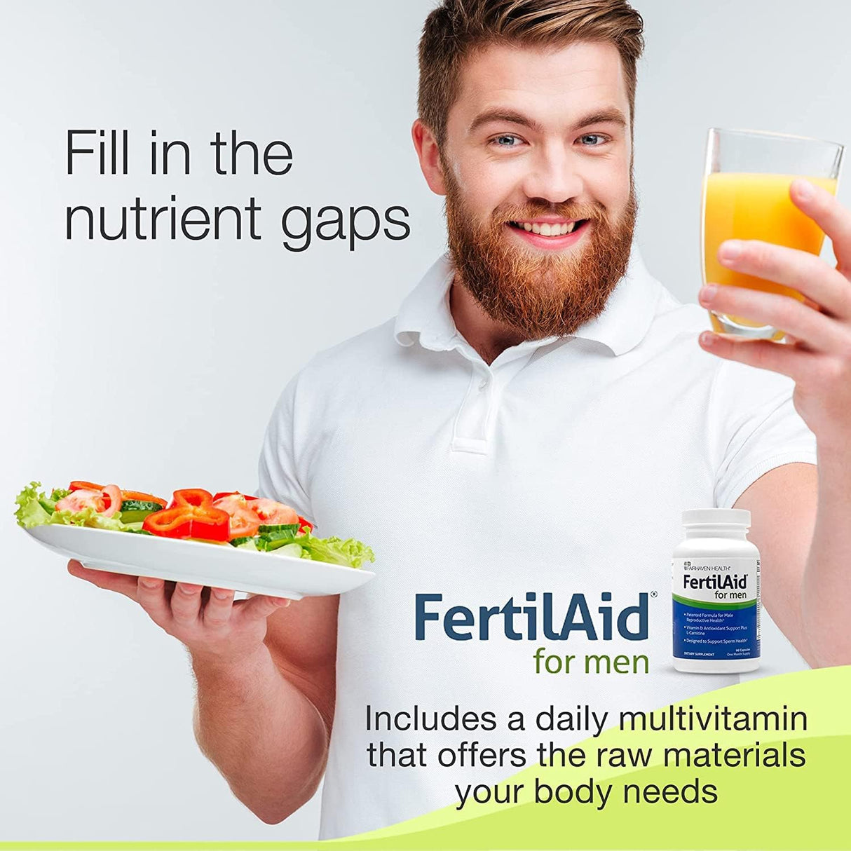 Suplemento fertilidad masculina con fórmula de vitaminas