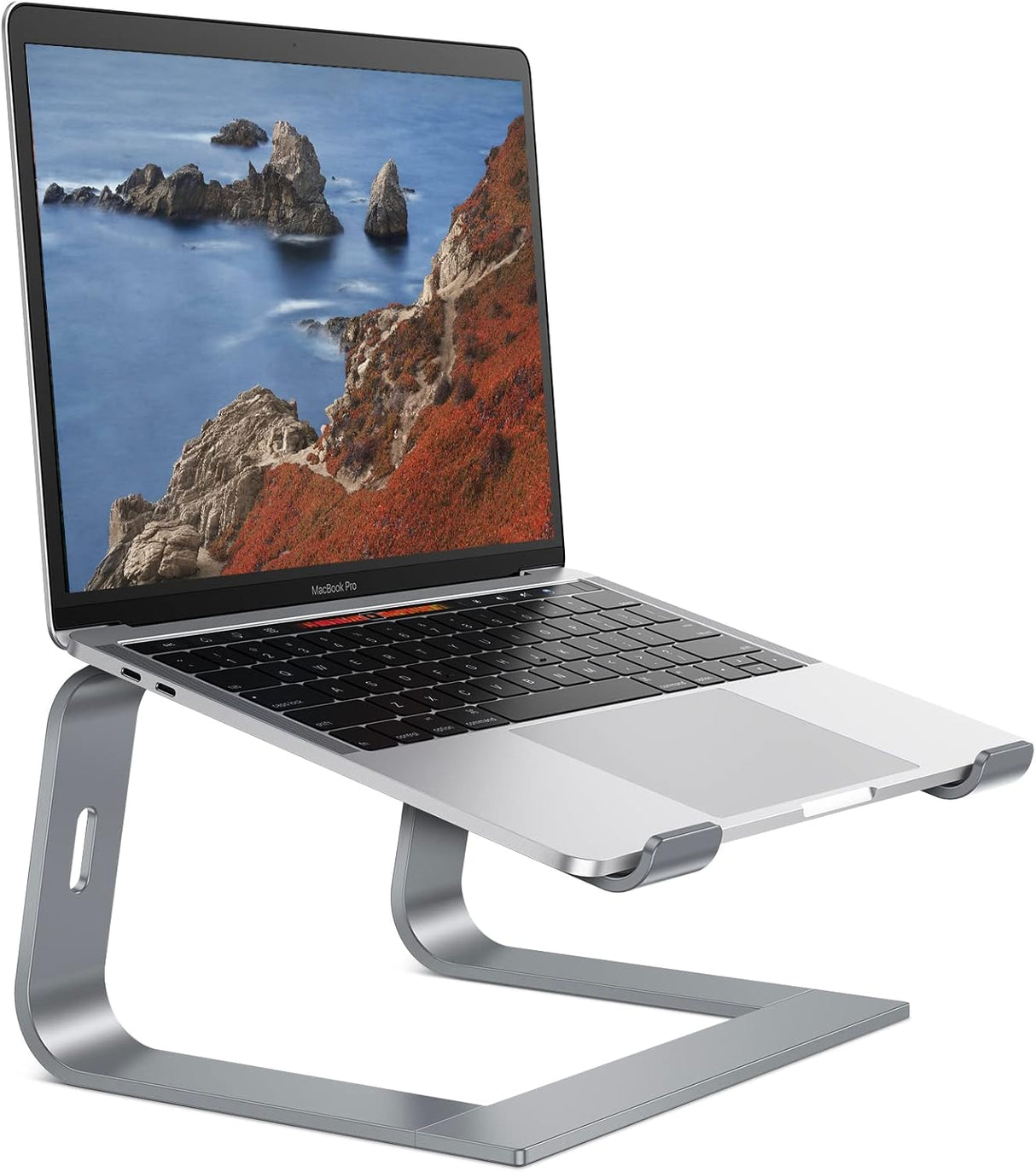 OMOTON Soporte para computadora portátil, elevador desmontable para laptop, soporte de aluminio para laptop, compatible con MacBook Air/Pro, Dell, HP y todas las computadoras portátiles (11-16 pulgadas), gris