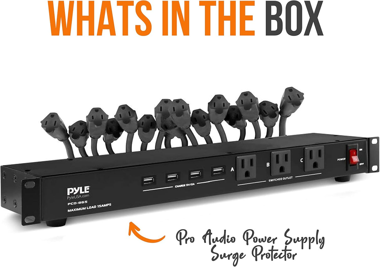 Regleta de alimentación para rack 19 salidas Pyle