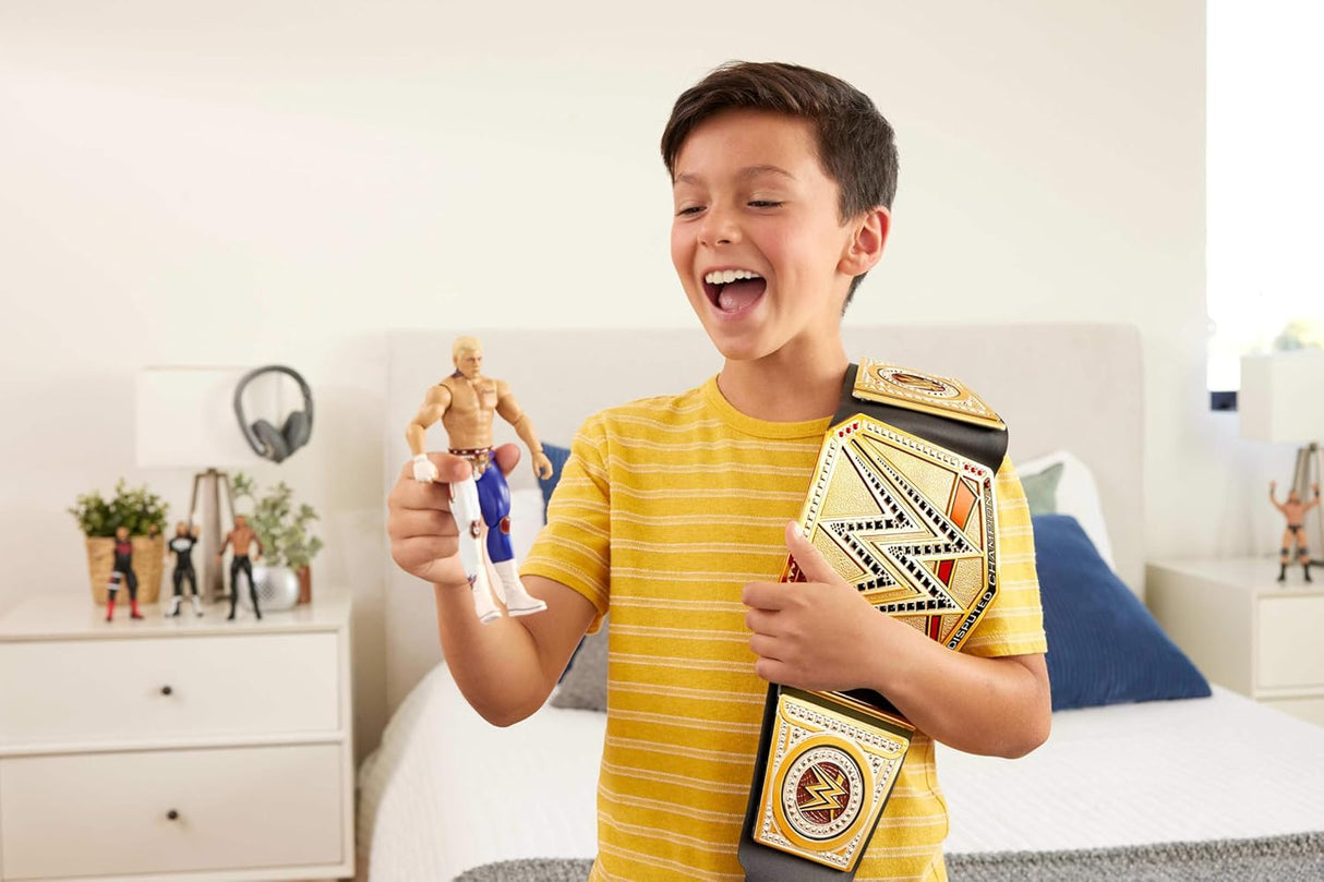 Cinturón de lucha WWE Mattel de cuero ajustable de 3+ pies