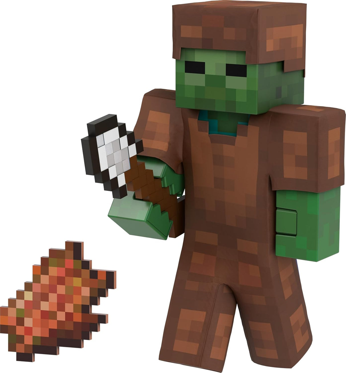 Figura Zombie Minecraft Mattel, 5.5 con 4 Accesorios