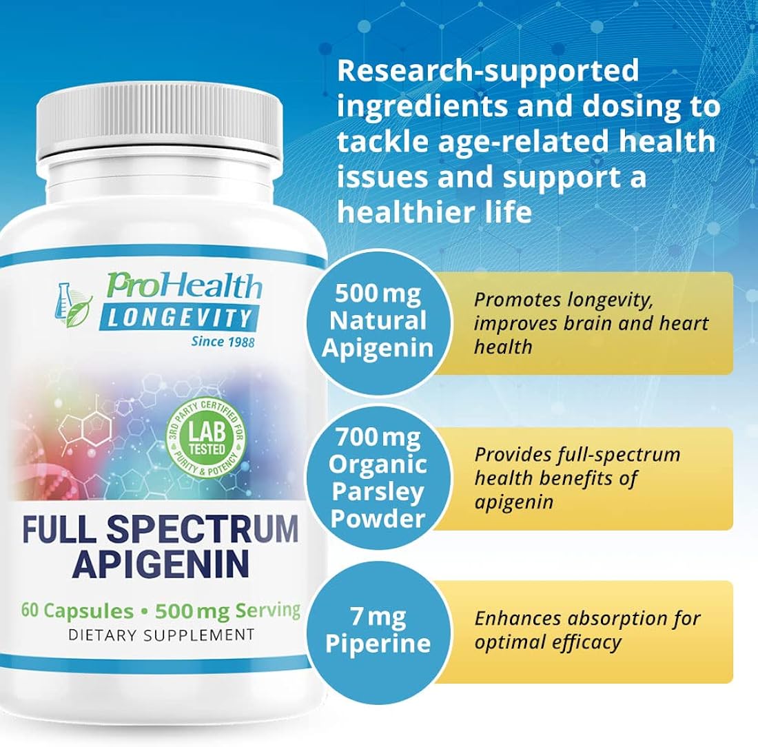 Suplementos ProHealth Apigenina de espectro completo