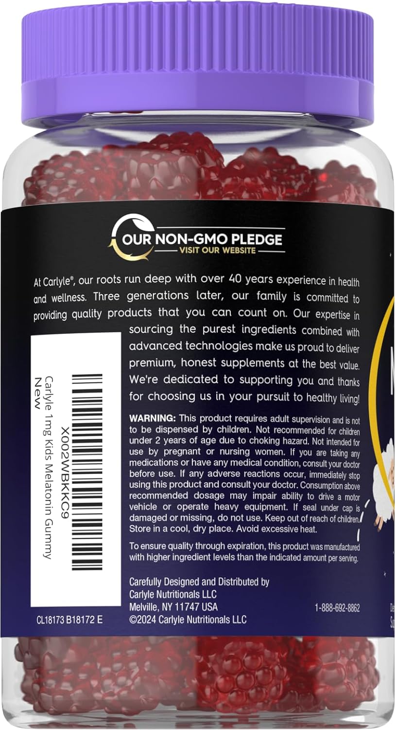 Carlyle Gomitas de sleep para niños | 1 mg 70 unidades