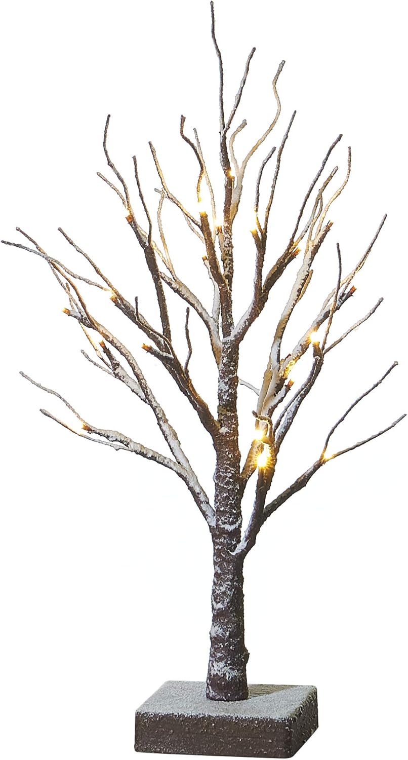 Árbol Pequeño Artificial Hairui con 24 LED, 18IN, Batería