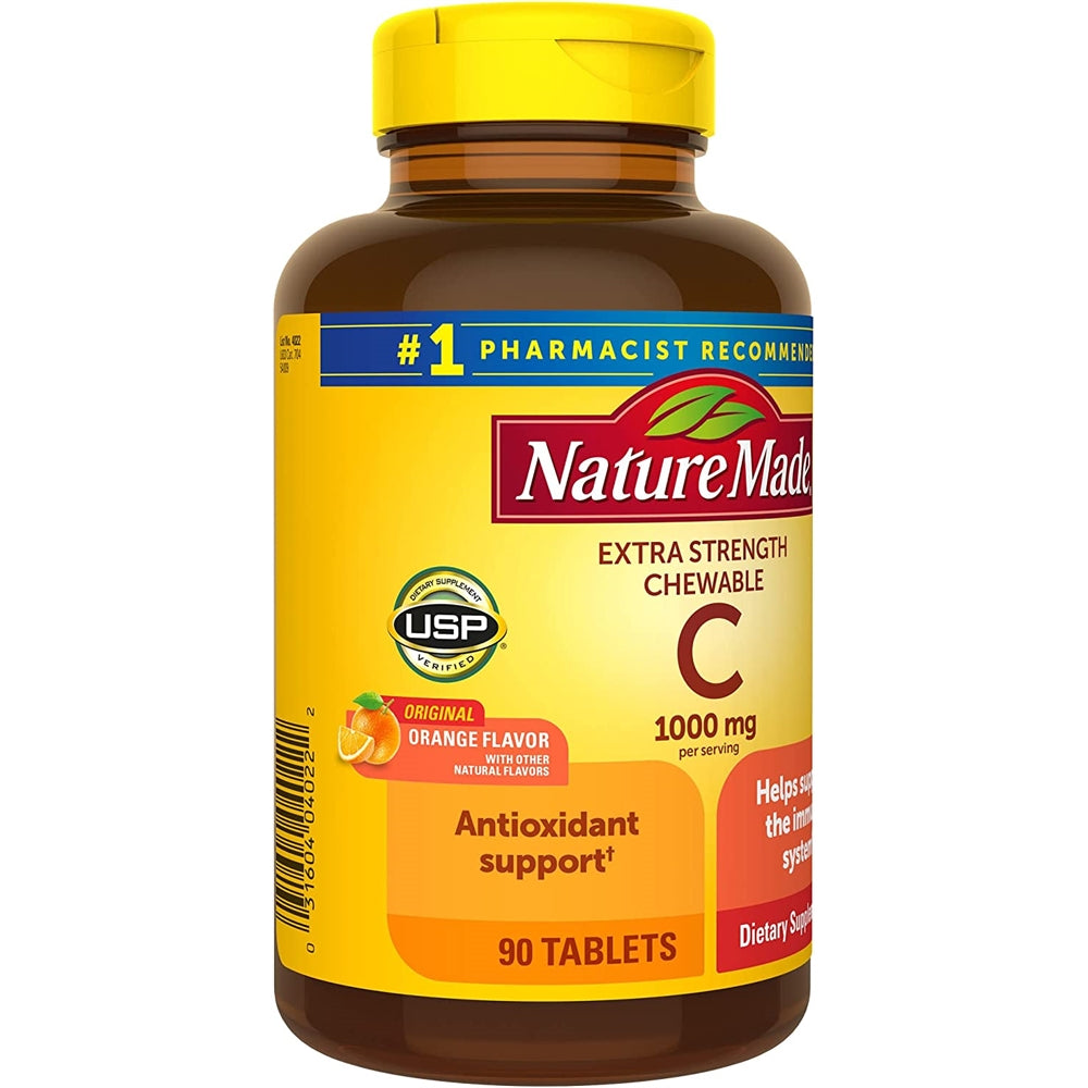 Suplemento Vitamina C masticable 1000mg apoyo antioxidante