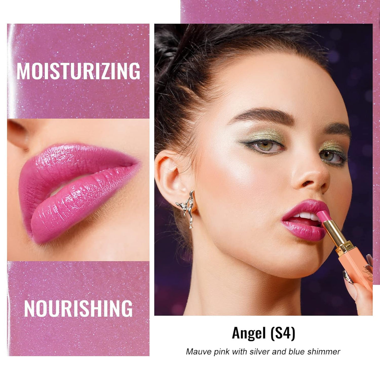 2 en 1 Brillo Labial & Bálsamo, Hidratante, Vegano (S04)