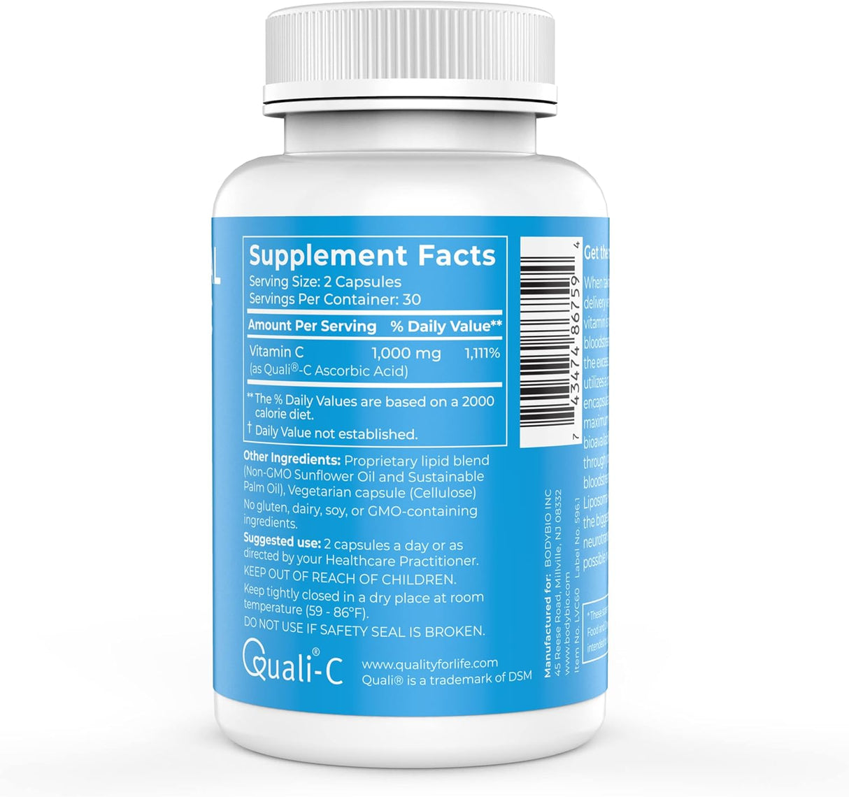 Suplementos Vitamina C liposomal Potente apoyo inmunológico