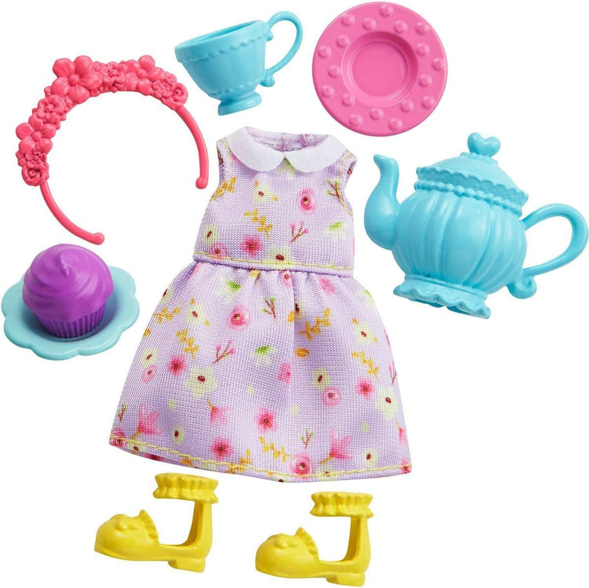 Paquete de accesorios Barbie Chelsea Playa y Té - Moda y Esenciales